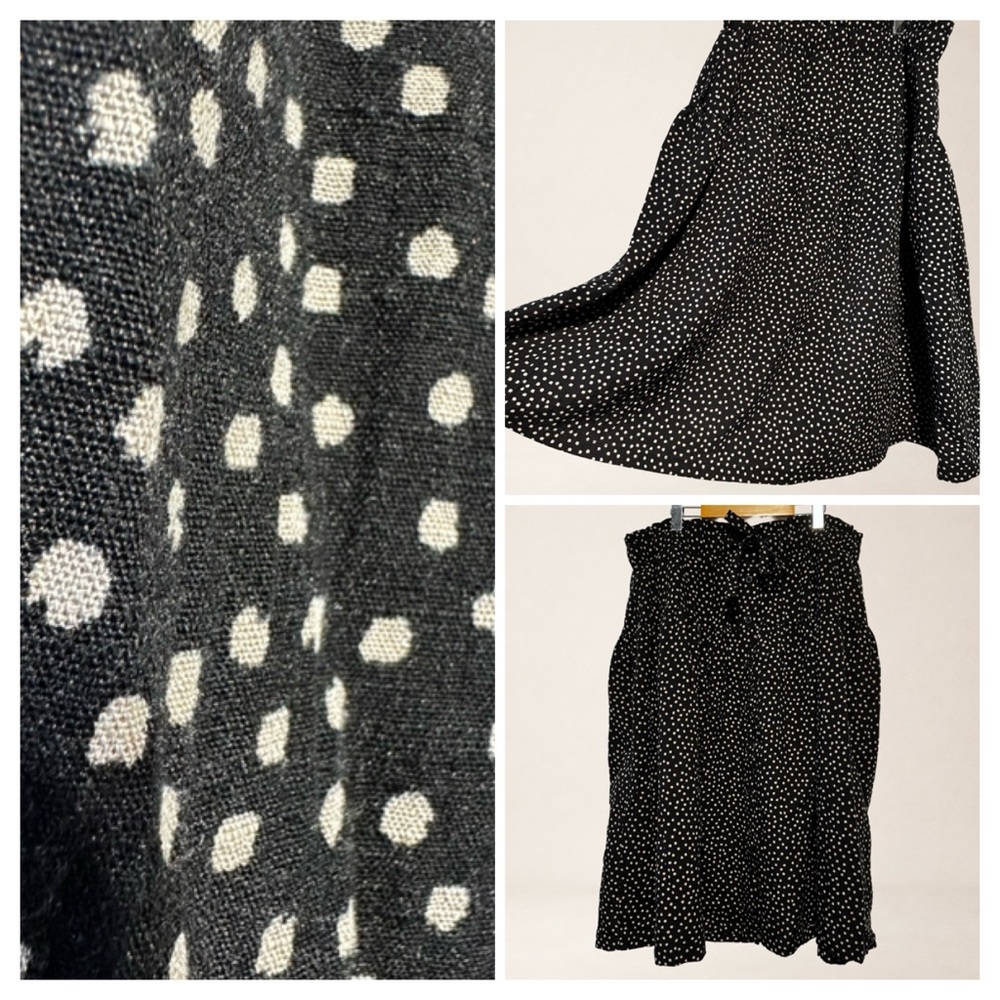 Plus Size GEORGE Polka Dot Tiered Midi Skirt Cottagecore 2X